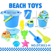 Bucket & Truck Sand Play Set featuring colorful beach toys and accessories.